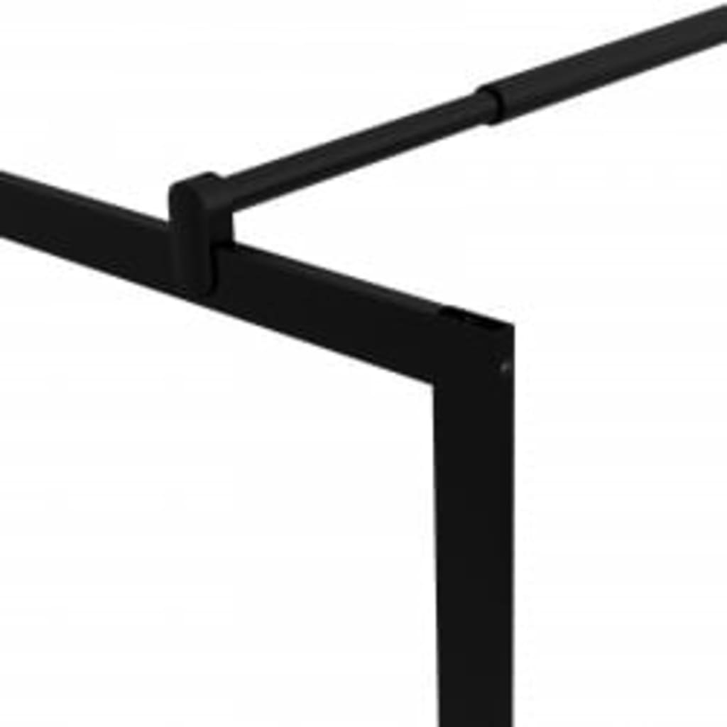 Inloopdouchewand 115x195 cm gehard glas zwart