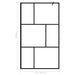 Inloopdouchewand 115x195 cm gehard glas zwart