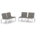 Loungebanken 2 St Met Kussens Kunststof Wit 1