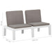 Loungebanken 2 St Met Kussens Kunststof Wit 1
