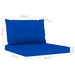 6-Delige Loungeset Met Blauwe Kussens 1 4x hoek + midden + Tafel