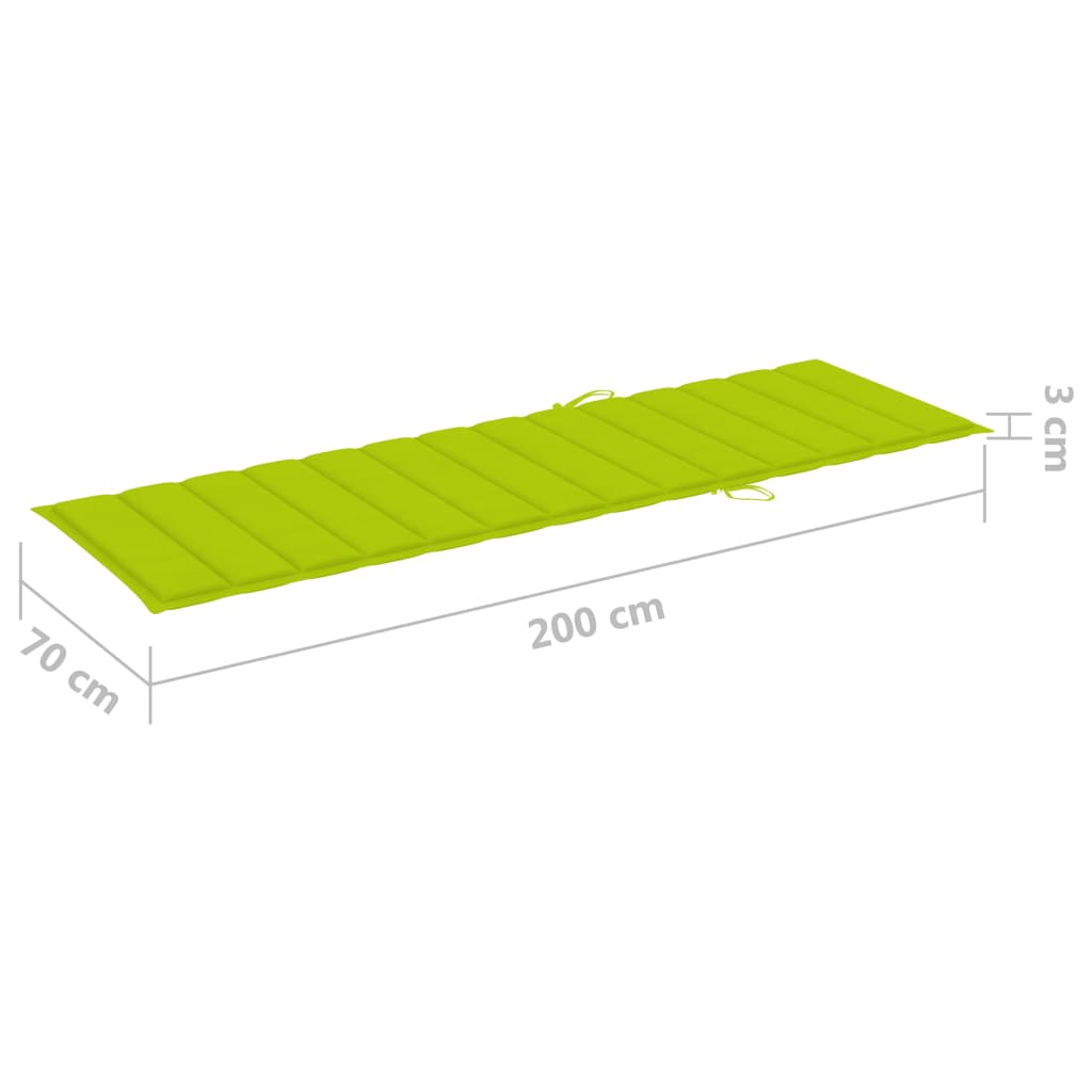 Ligbed met heldergroen kussen geïmpregneerd grenenhout