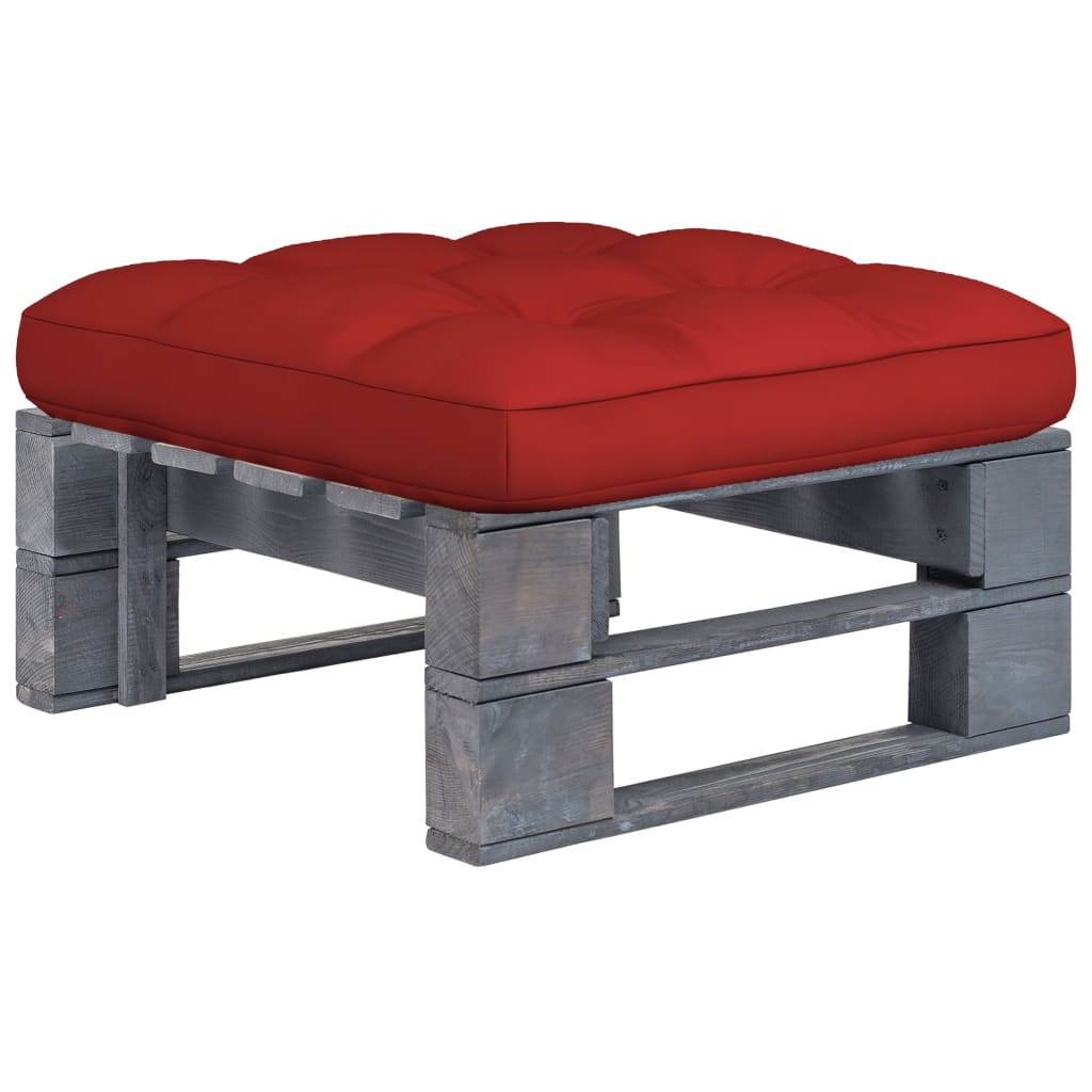 Tuinhocker pallet geïmpregneerd grenenhout grijs