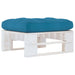 Tuinhocker pallet geïmpregneerd grenenhout wit