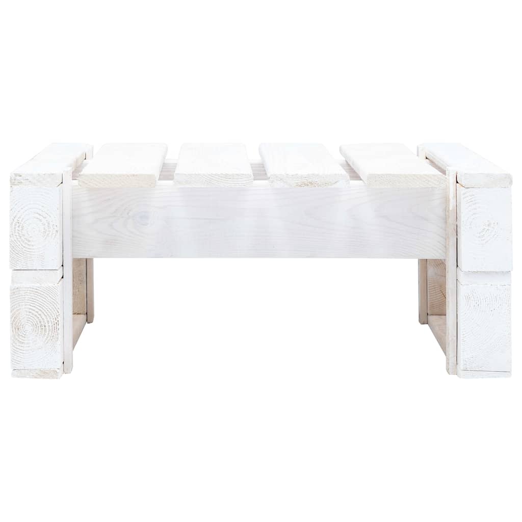 Tuinhocker pallet geïmpregneerd grenenhout wit