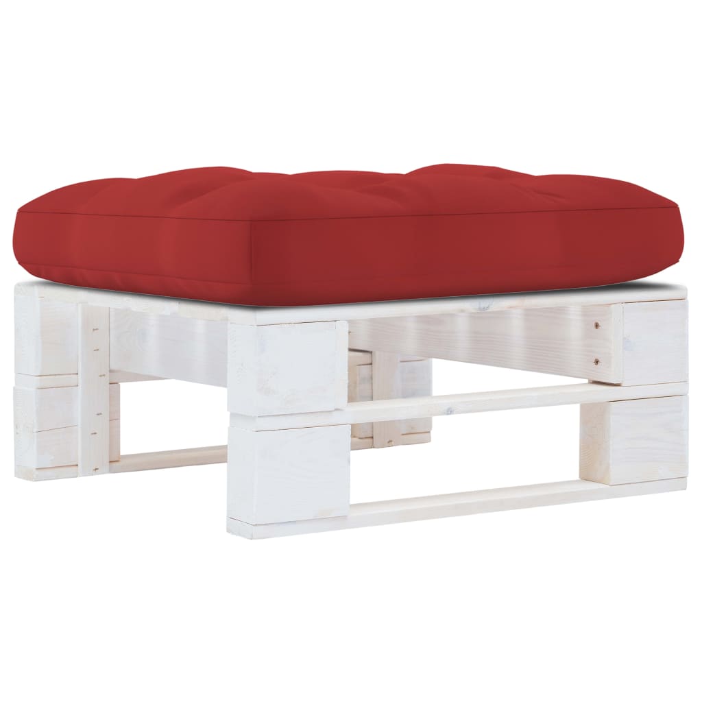 Tuinhocker pallet geïmpregneerd grenenhout wit