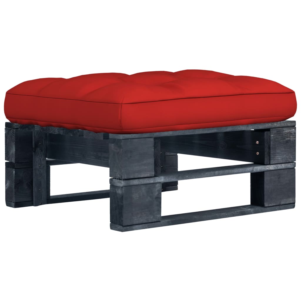 Tuinhocker pallet zwart geïmpregneerd grenenhout