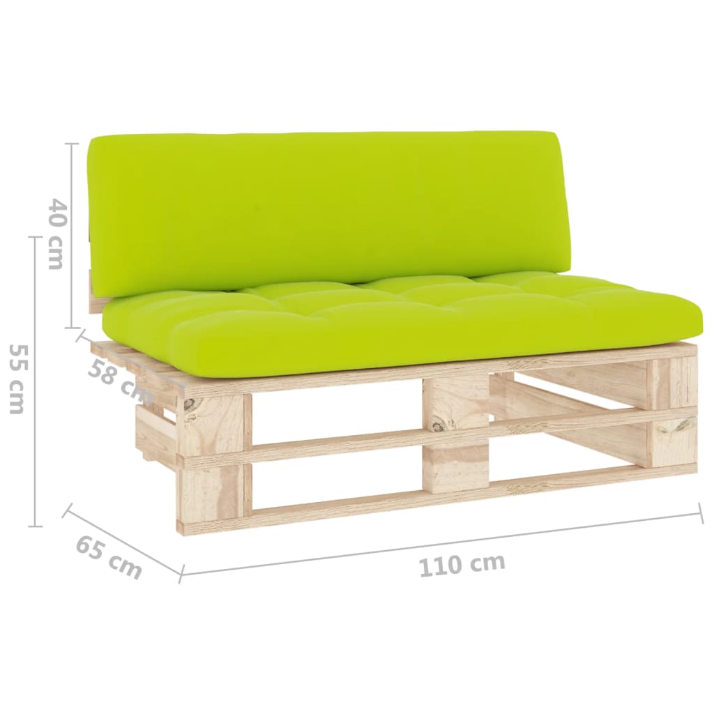 Tuinmiddenbank pallet geïmpregneerd grenenhout