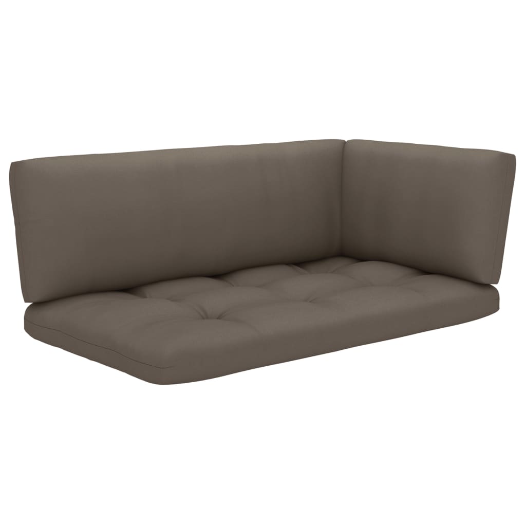 Pallet Met Kussens Geïmpregneerd Grenenhout Taupe Bruin Tweezitsbank