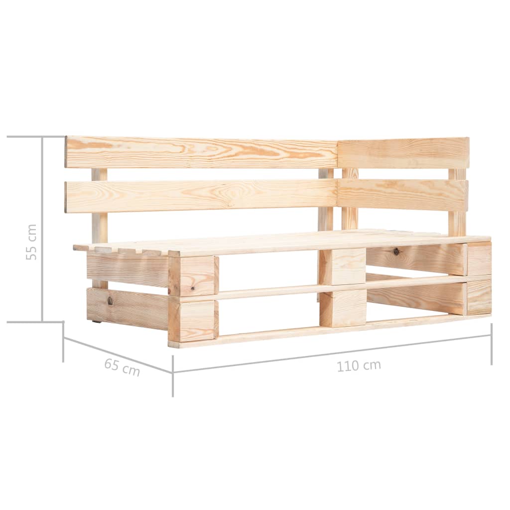 Pallet Met Kussens Geïmpregneerd Grenenhout Taupe Bruin Tweezitsbank