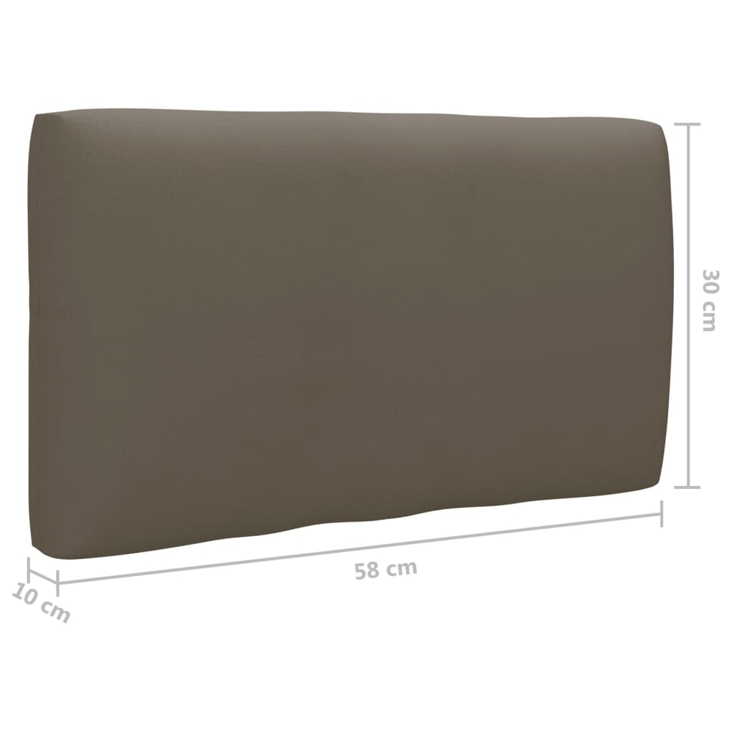 Pallet Met Kussens Geïmpregneerd Grenenhout Taupe Bruin Tweezitsbank
