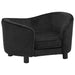 Hondenbank 69x49x40 cm pluche zwart