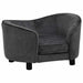 Hondenbank 69x49x40 cm pluche donkergrijs