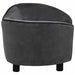 Hondenbank 69x49x40 cm pluche donkergrijs
