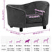 Hondenbank 69x49x40 cm pluche donkergrijs