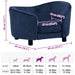 Hondenbank 69x49x40 cm pluche blauw
