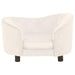 Hondenbank 69x49x40 cm pluche crèmekleurig