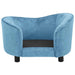 Hondenbank 69x49x40 cm pluche turquoise