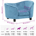 Hondenbank 69x49x40 cm pluche turquoise