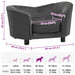 Hondenbank 69x49x40 cm pluche en kunstleer donkergrijs