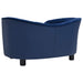 Hondenbank 69x49x40 cm pluche en kunstleer blauw