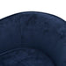 Hondenbank 69x49x40 cm pluche en kunstleer blauw