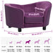 Hondenbank 69x49x40 cm pluche en kunstleer bordeauxrood