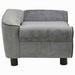 Hondenbank 72x45x30 cm pluche donkergrijs