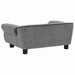 Hondenbank 72x45x30 cm pluche donkergrijs