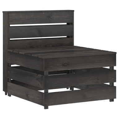 Tuinmiddenbank Pallet Geïmpregneerd Grenenhout Grijs 1