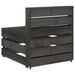Tuinmiddenbank Pallet Geïmpregneerd Grenenhout Grijs 1