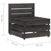 Tuinmiddenbank Pallet Geïmpregneerd Grenenhout Grijs 1