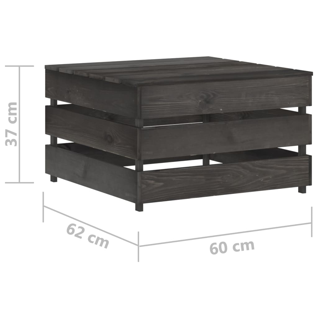 Tuintafels 2 St Pallet Geïmpregneerd Grenenhout 1 Grijs Tafel (2 st)