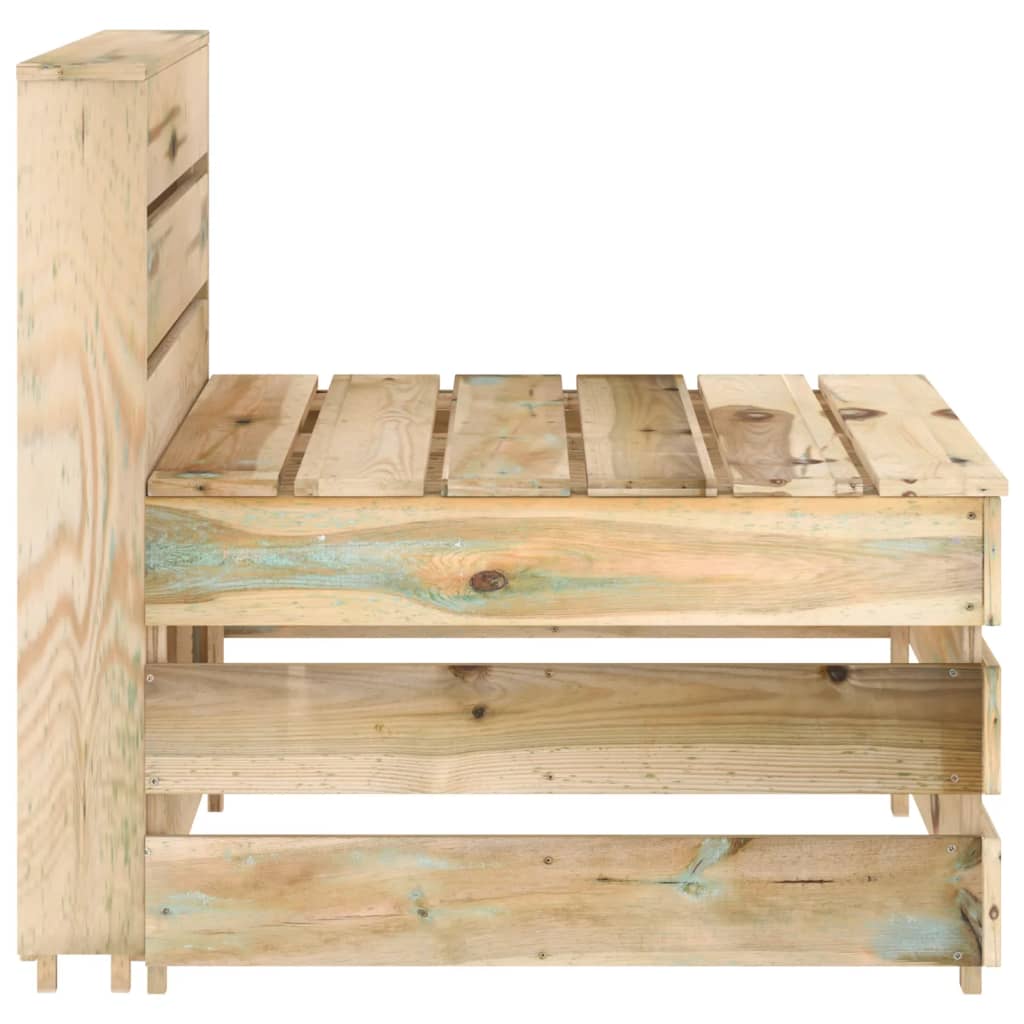 Tuinmiddenbank Pallet Geïmpregneerd Grenenhout 1 Bruin