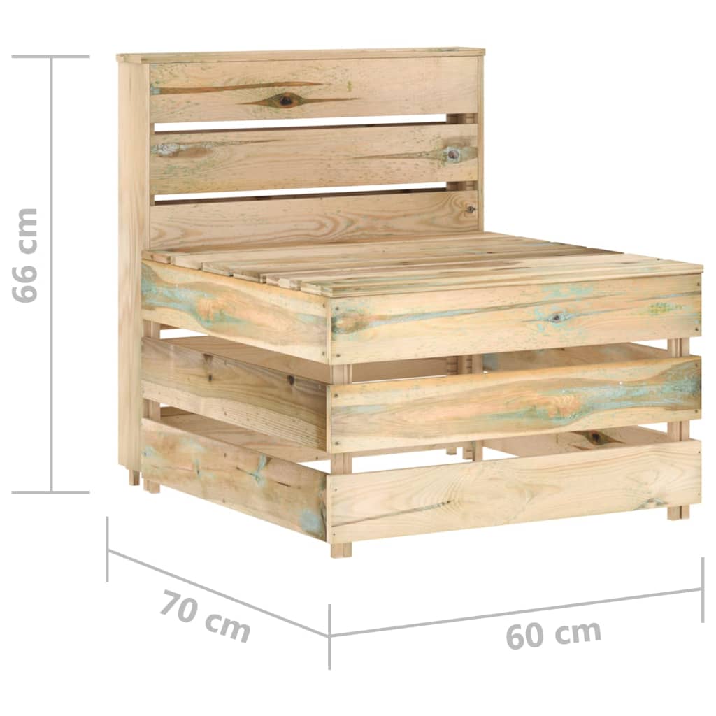 Tuinmiddenbank Pallet Geïmpregneerd Grenenhout 1 Bruin