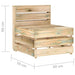 Tuinmiddenbank Pallet Geïmpregneerd Grenenhout 1 Bruin