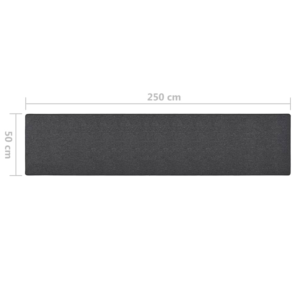 Tapijtloper 50x250 cm antracietkleurig