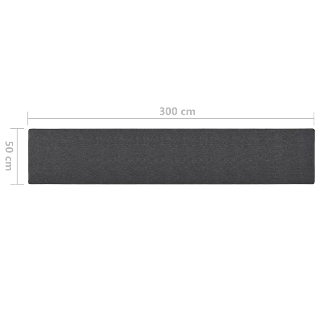 Tapijtloper 50x300 cm antracietkleurig