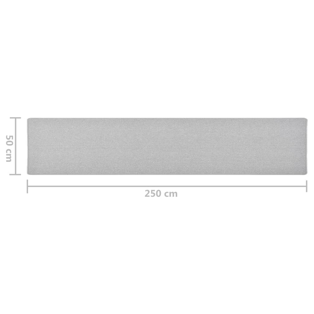 Tapijtloper 50x250 cm lichtgrijs