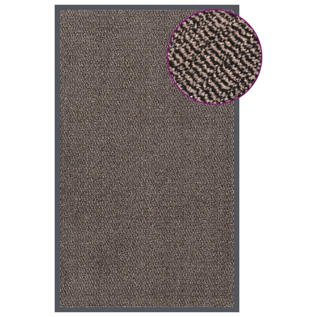 Deurmat getuft 90x150 cm donkerbruin