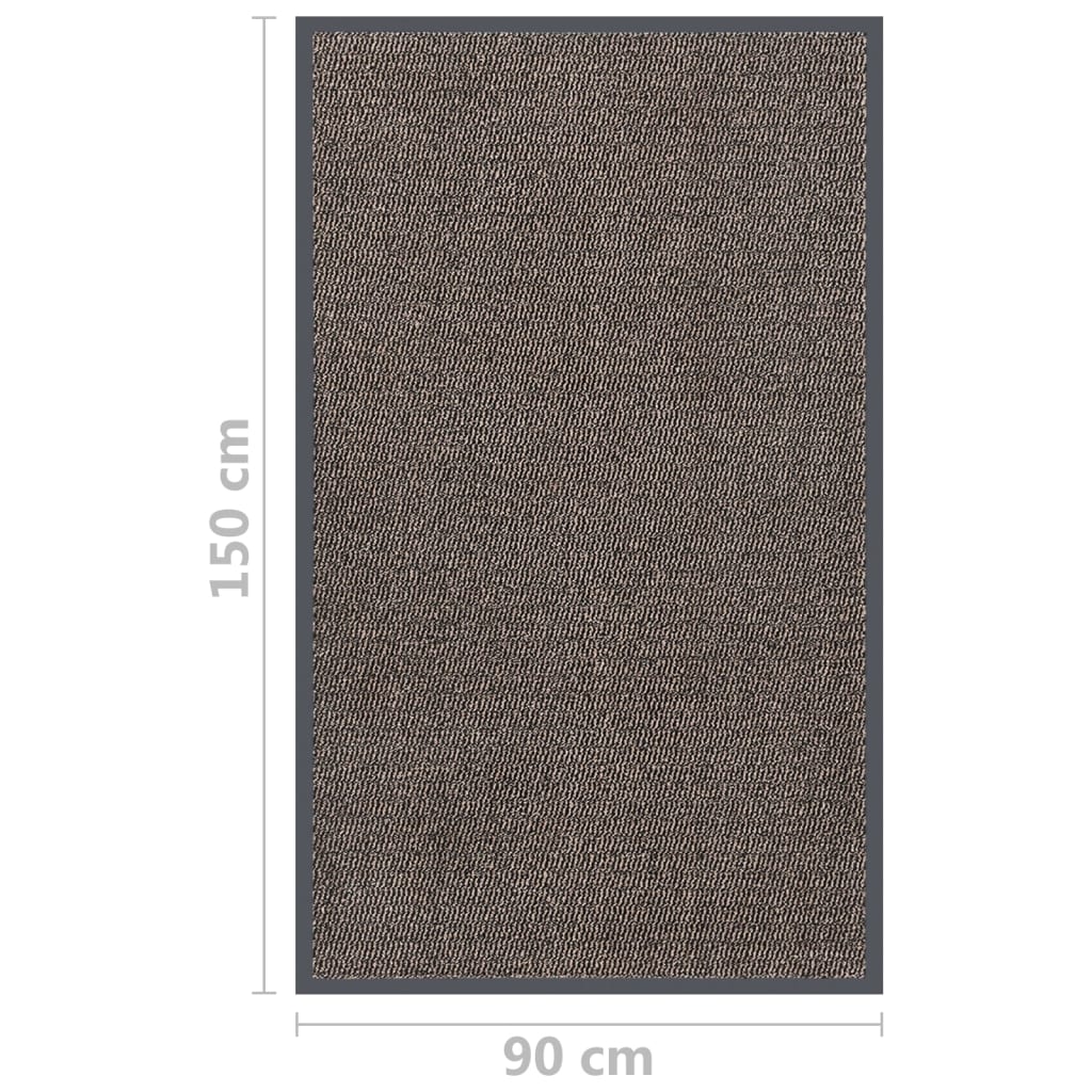 Deurmat getuft 90x150 cm donkerbruin