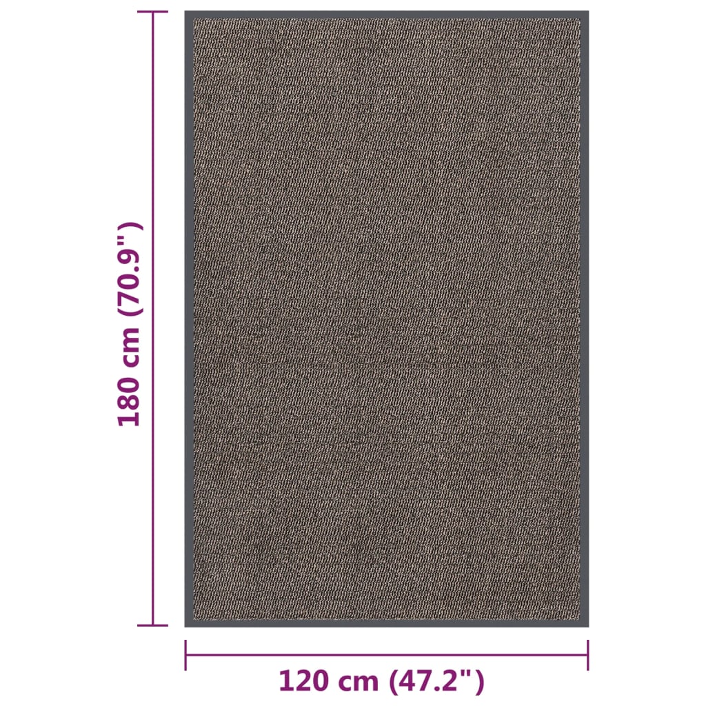 Deurmat getuft 120x180 cm donkerbruin