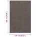 Deurmat getuft 120x180 cm donkerbruin