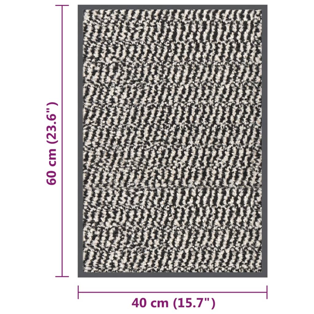 Deurmat getuft 40x60 cm lichtbruin