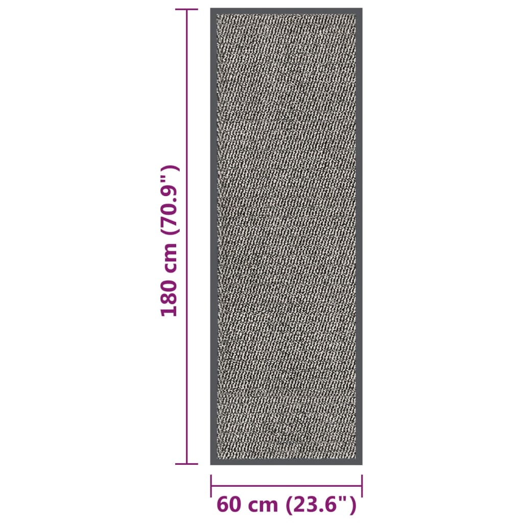 Deurmat getuft 60x180 cm lichtbruin