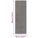 Deurmat getuft 60x180 cm lichtbruin