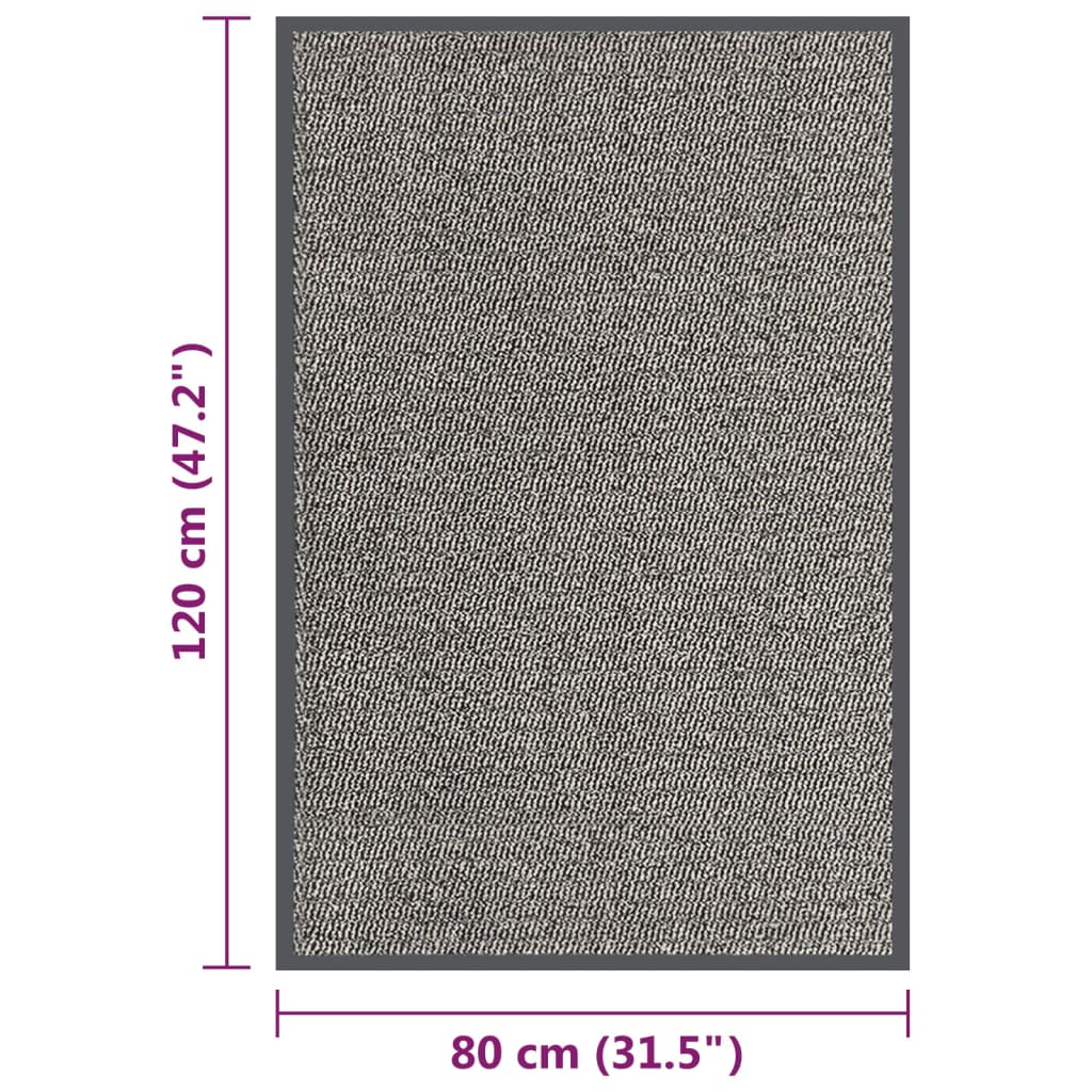 Deurmat getuft 80x120 cm lichtbruin