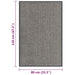 Deurmat getuft 80x120 cm lichtbruin