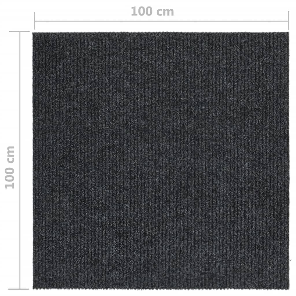 Droogloopmat 100x100 cm antracietkleurig