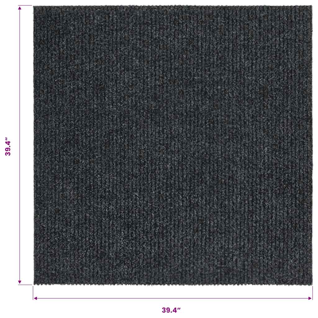 Droogloopmat 100x100 cm antracietkleurig